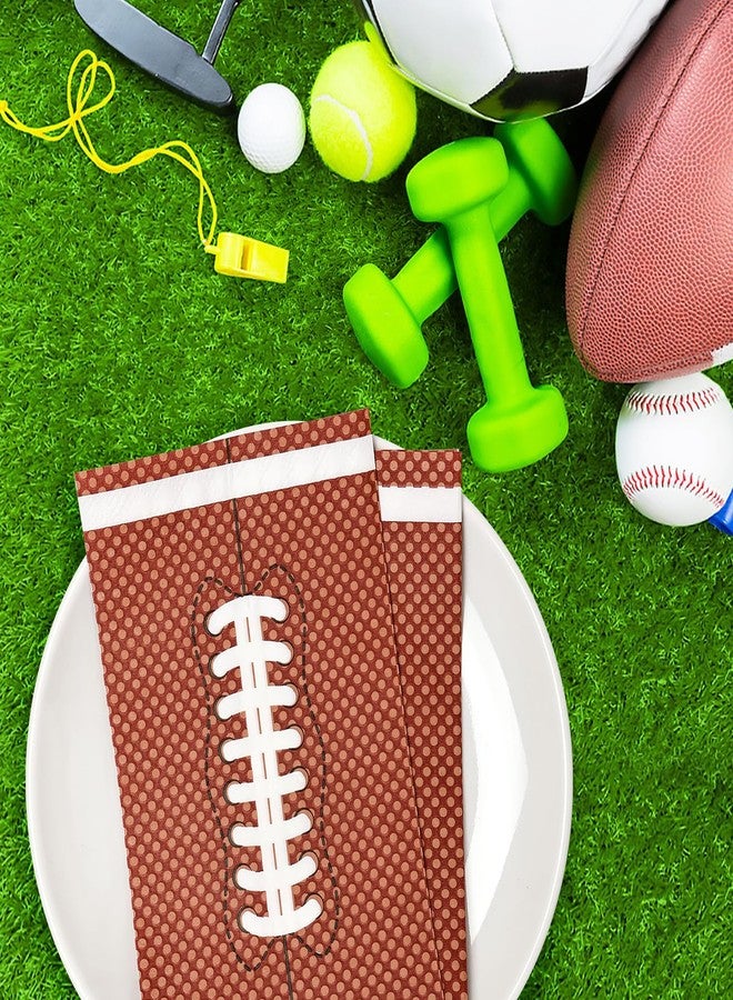 HEIPINIUYE 50 Pieces Football Paper Napkins 3-ply Bathroom Napkins Guest Disposable Hand Towels Dinner Napkins for Football Party Birthday Baby Shower Paper Guest Towels - Image 5